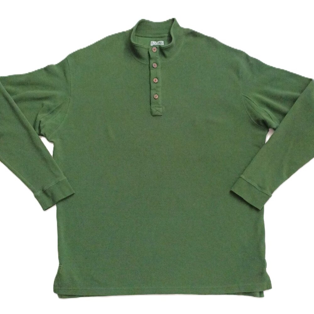 DULUTH TRADING CO Men's Thermal Henley Shirt. Plus Size 2XL